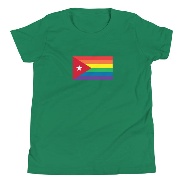 Cuba LGBT Pride Flag Youth Short Sleeve T-Shirt