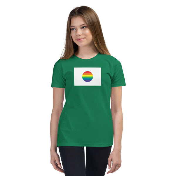 Japan LGBT Pride Flag Youth Short Sleeve T-Shirt