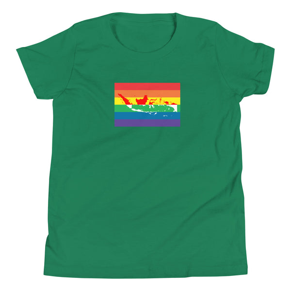 Indonesia LGBT Pride Flag Youth Short Sleeve T-Shirt