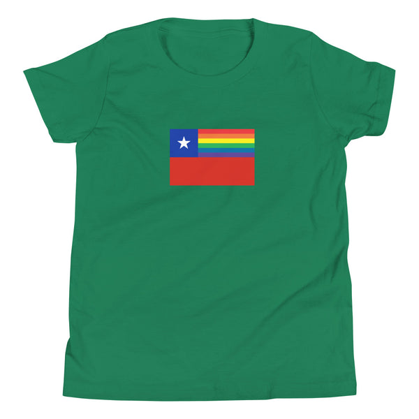 Chile LGBT Pride Flag Youth Short Sleeve T-Shirt