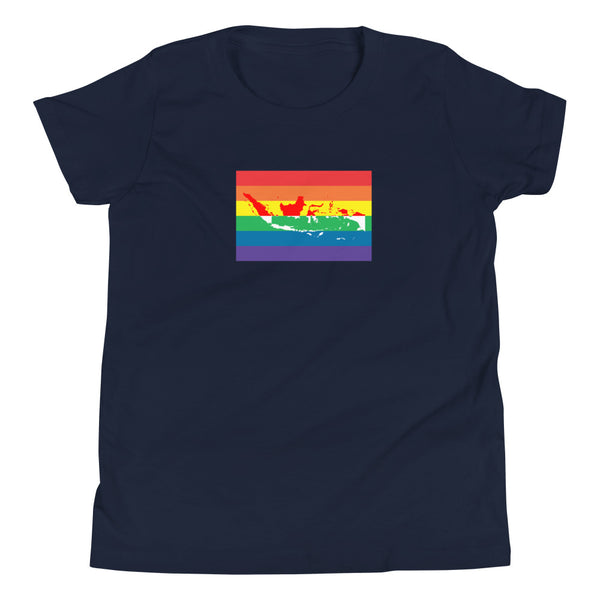 Indonesia LGBT Pride Flag Youth Short Sleeve T-Shirt