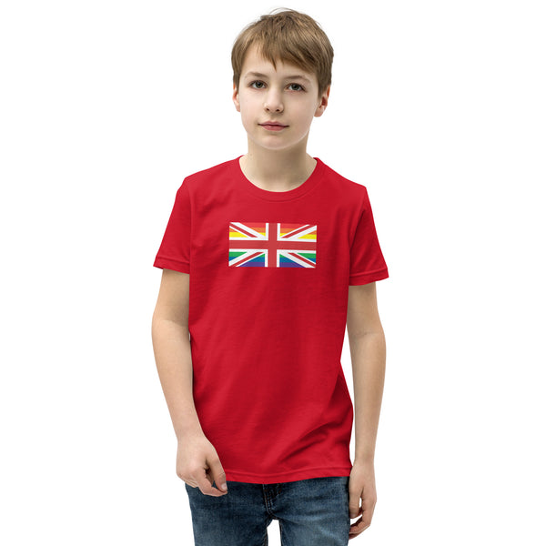 United Kingdom LGBT Pride Flag Youth Short Sleeve T-Shirt