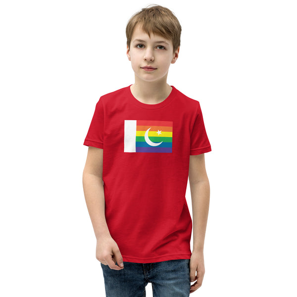 Pakistan LGBT Pride Flag Youth Short Sleeve T-Shirt