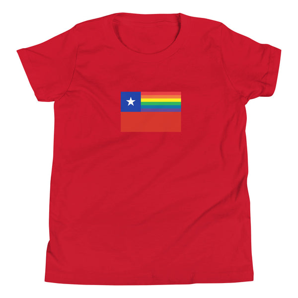 Chile LGBT Pride Flag Youth Short Sleeve T-Shirt