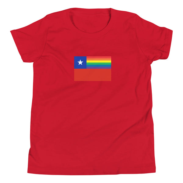 Chile LGBT Pride Flag Youth Short Sleeve T-Shirt