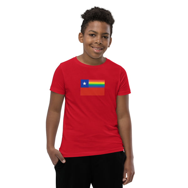 Chile LGBT Pride Flag Youth Short Sleeve T-Shirt