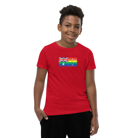 Australia LGBT Pride Flag Youth Short Sleeve T-Shirt