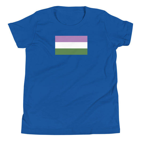 Genderqueer Flag Youth Short Sleeve T-Shirt