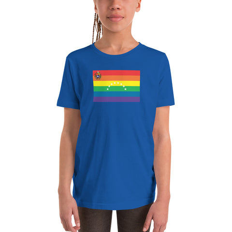 Venezuela LGBT Pride Flag Youth Short Sleeve T-Shirt