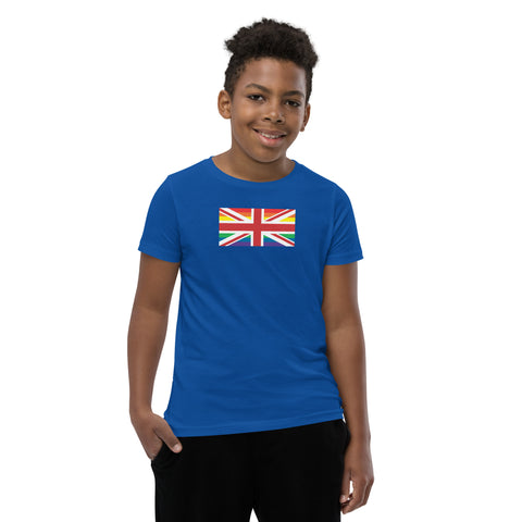 United Kingdom LGBT Pride Flag Youth Short Sleeve T-Shirt