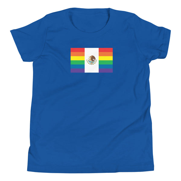 Mexico LGBT Pride Flag Youth Short Sleeve T-Shirt