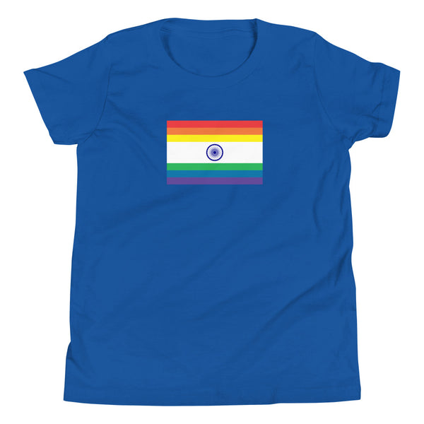 India Pride Flag Youth Short Sleeve T-Shirt