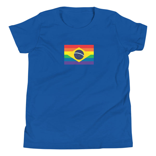 Brazil LGBT Pride Flag Youth Short Sleeve T-Shirt