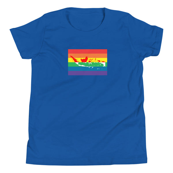 Indonesia LGBT Pride Flag Youth Short Sleeve T-Shirt