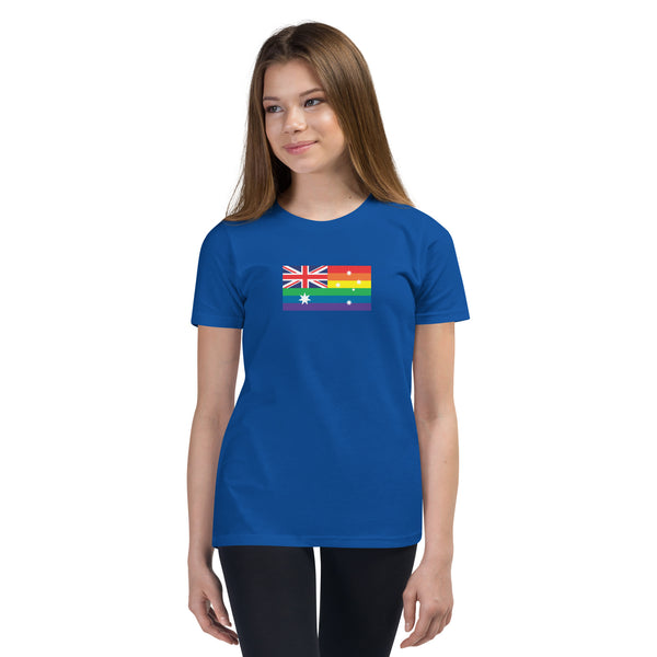 Australia LGBT Pride Flag Youth Short Sleeve T-Shirt