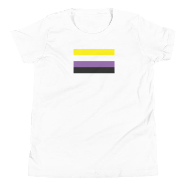 Non Binary Flag Youth Short Sleeve T-Shirt