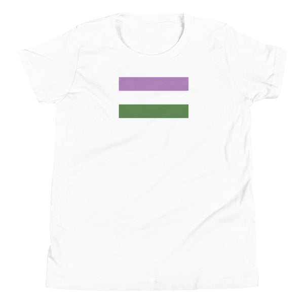 Genderqueer Flag Youth Short Sleeve T-Shirt