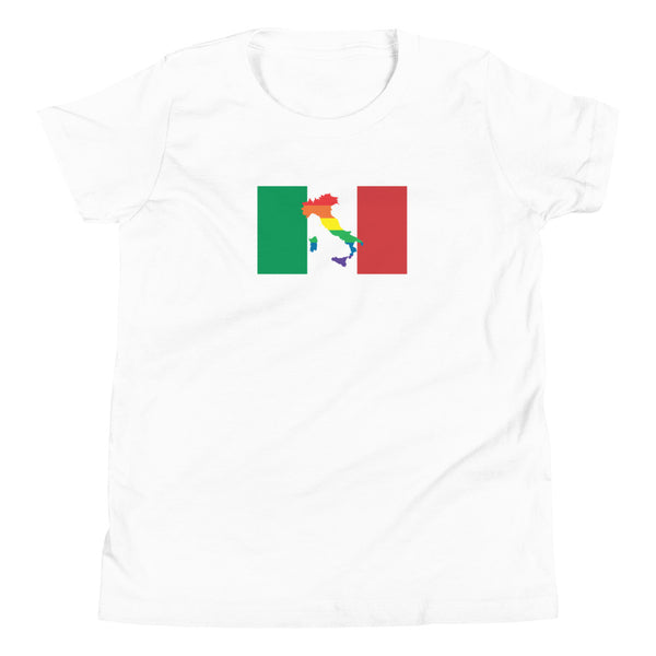 Italy LGBT Pride Flag Youth Short Sleeve T-Shirt