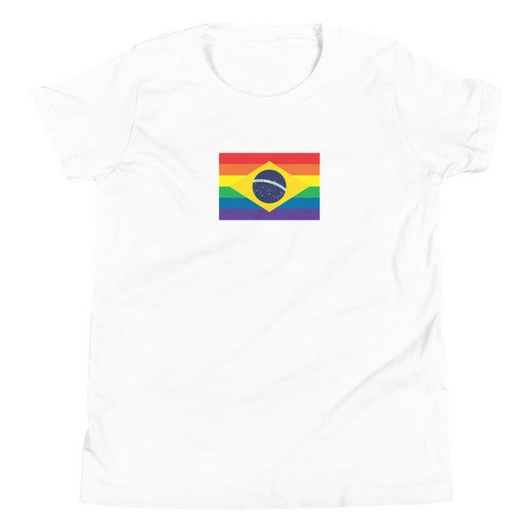 Brazil LGBT Pride Flag Youth Short Sleeve T-Shirt