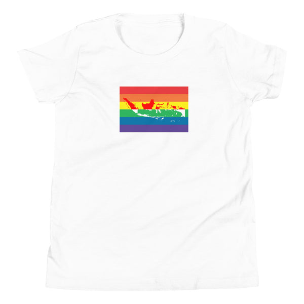 Indonesia LGBT Pride Flag Youth Short Sleeve T-Shirt