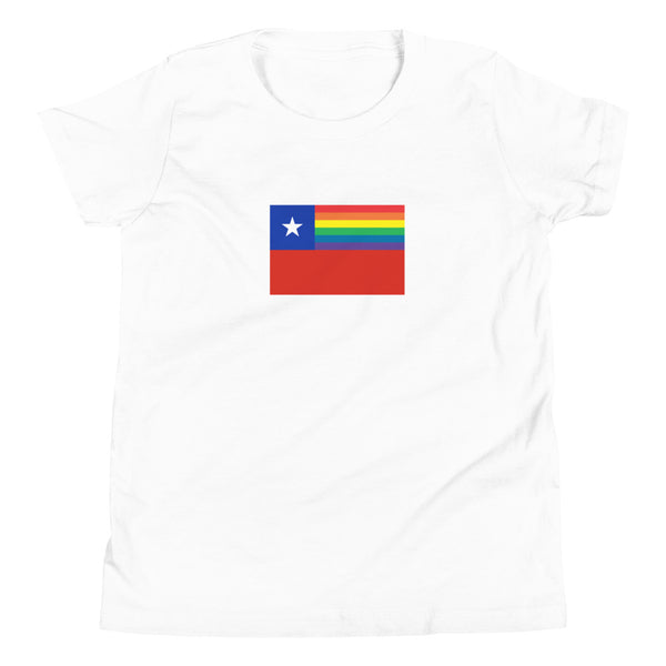 Chile LGBT Pride Flag Youth Short Sleeve T-Shirt