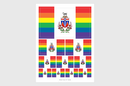 Yukon Territory LGBTQ Pride Flag Stickers