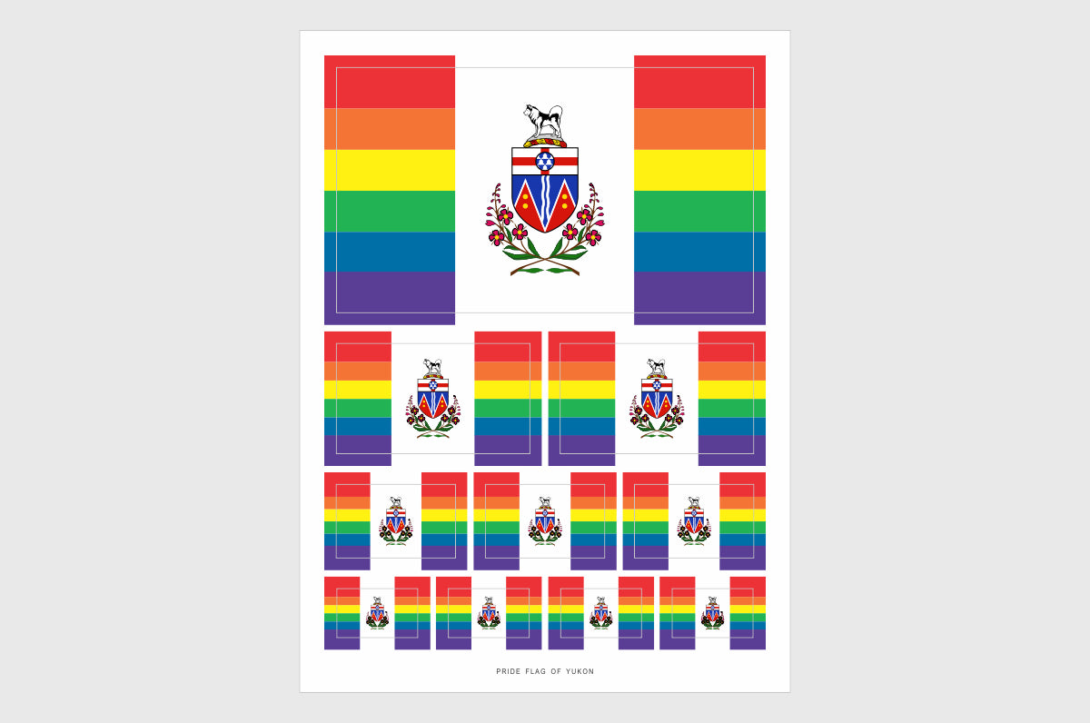 Yukon Territory LGBTQ Pride Flag Stickers