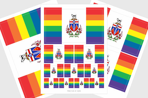 Yukon Territory LGBTQ Pride Flag Stickers